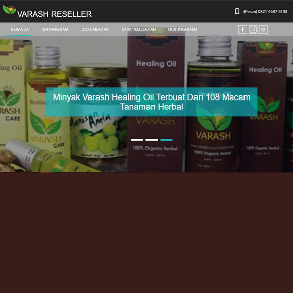 Website Reseller Minyak Varash Healing Oil Cabang Flores